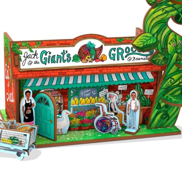 Storytime Toys Jack & the Giant's Grocery & Beanstalk Book and Playset - Picture 3 of 3
